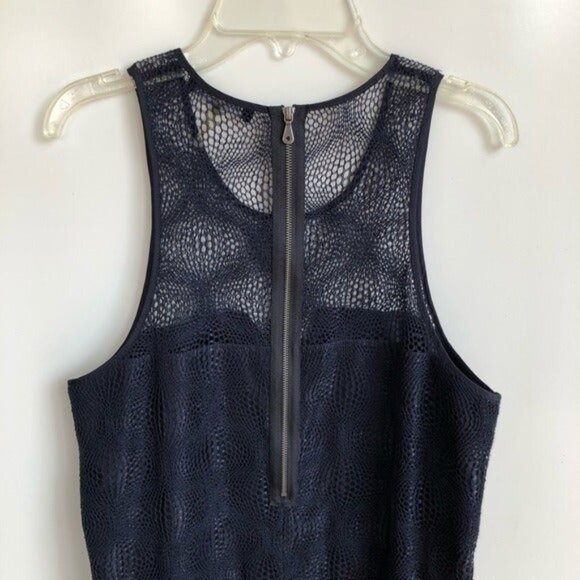 DAVID LERNER new Scalloped Lace Mini Dress DARK NAVY NWT Women's S - Picture 7 of 16